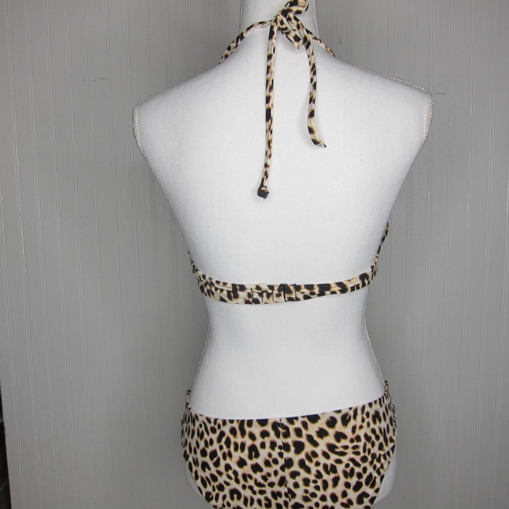 PINK Victoria's Secret Leopard Print Bikini TOP - Picture 2 of 9